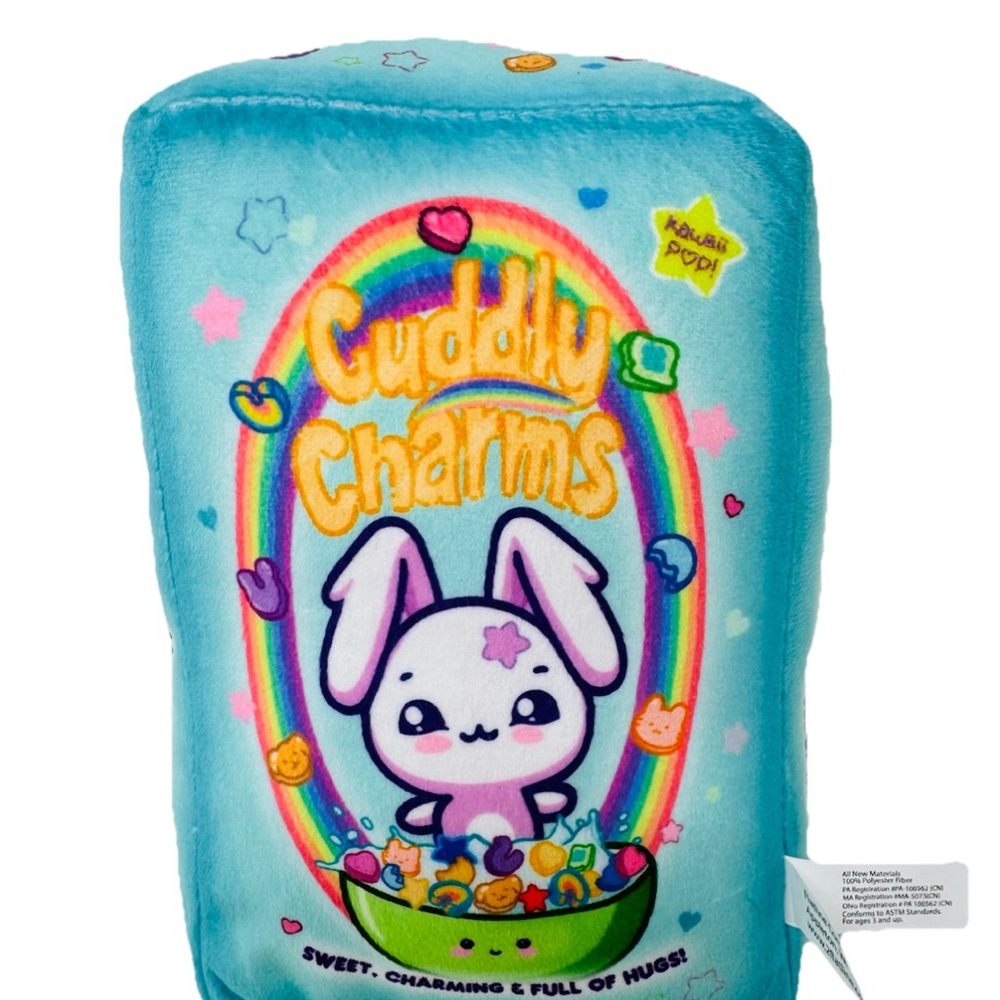 Kawaii Pop Plush Cuddly Charms Cereal Box Lucky Charms Toy 7” New